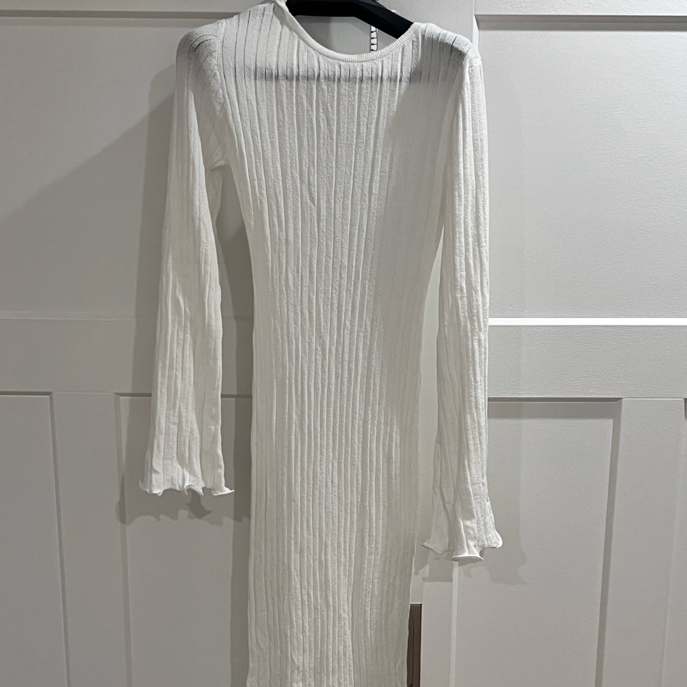 White Knit Maxi - Low Back - New with Tags